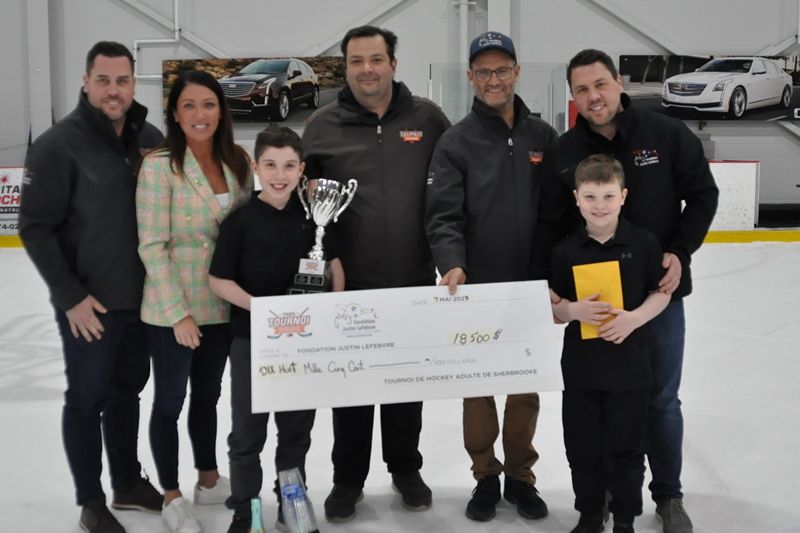 Tournoi de Hockey pour adulte : 18 500$ pour la Fondation Justin-Lefebvre